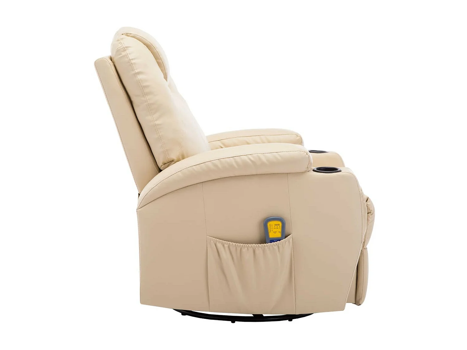 Fauteuil de massage inclinable électrique simili cuir beige Ripau