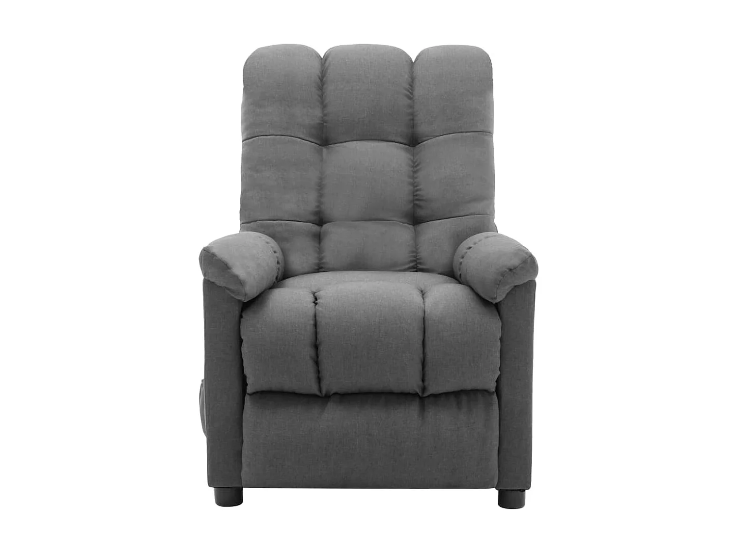 Fauteuil de massage inclinable électrique Gris clair Tissu 3