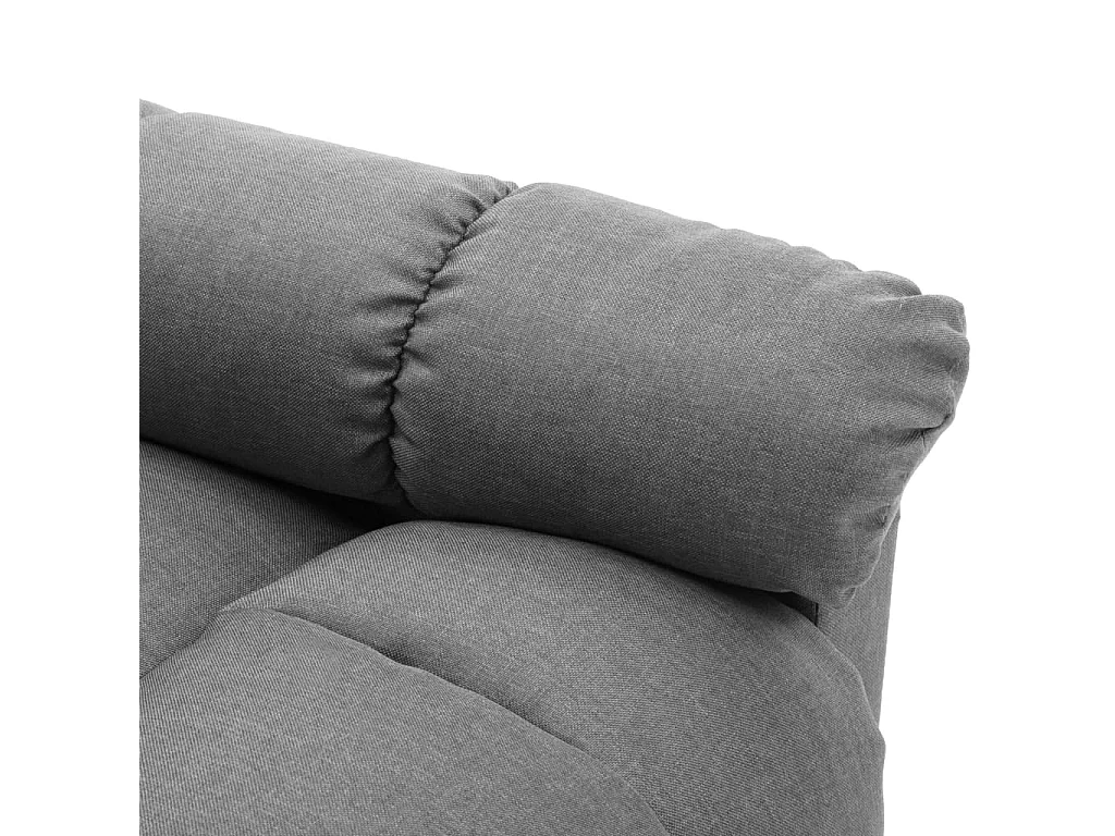 Fauteuil de massage inclinable électrique Gris clair Tissu 3