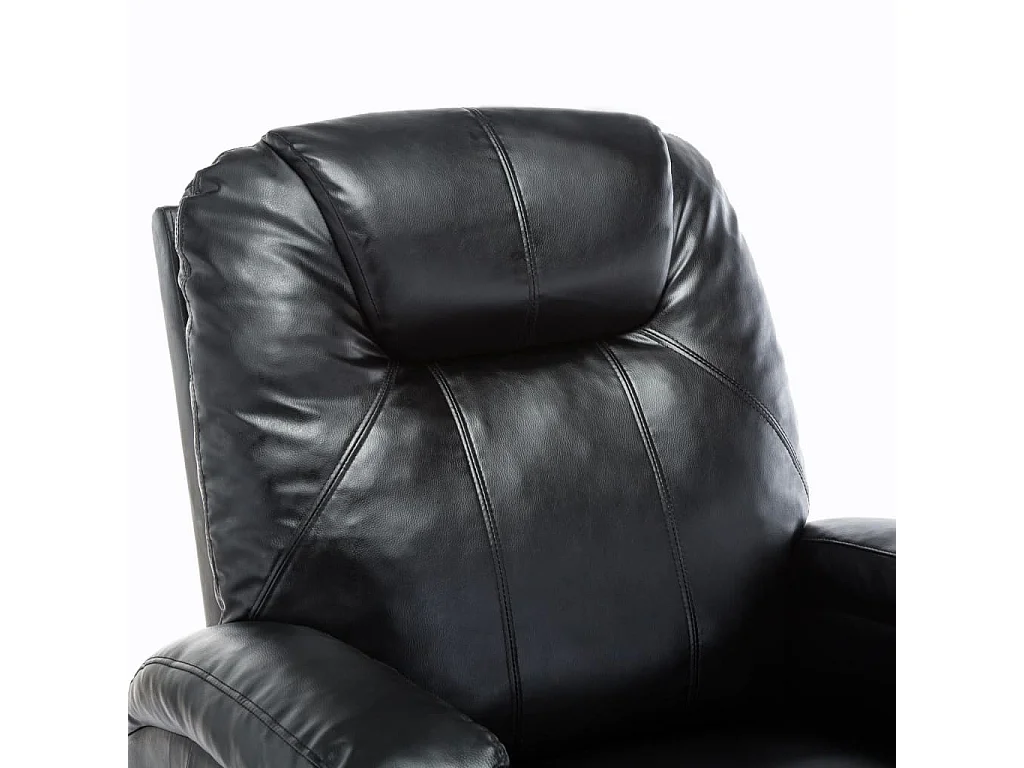 Fauteuil de massage inclinable électrique simili cuir noir Ripau