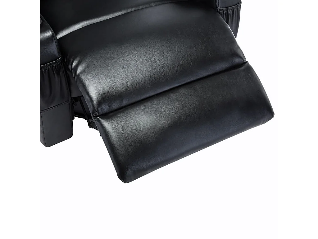 Fauteuil de massage inclinable électrique simili cuir noir Ripau
