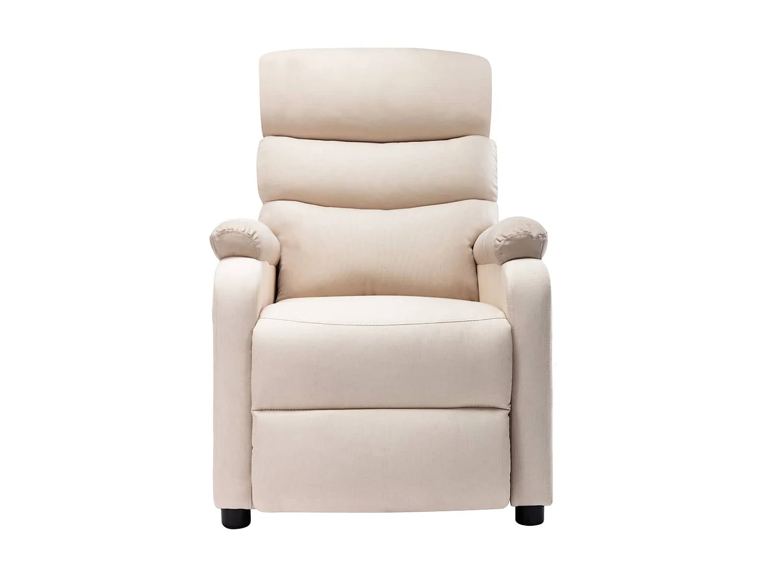 Fauteuil inclinable électrique de massage Crème Tissu 3