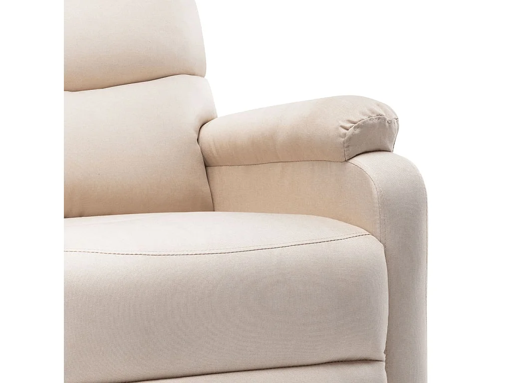 Fauteuil inclinable électrique de massage Crème Tissu 3