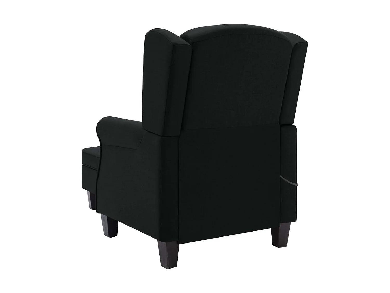 Fauteuil de massage avec repose-pied Noir Tissu