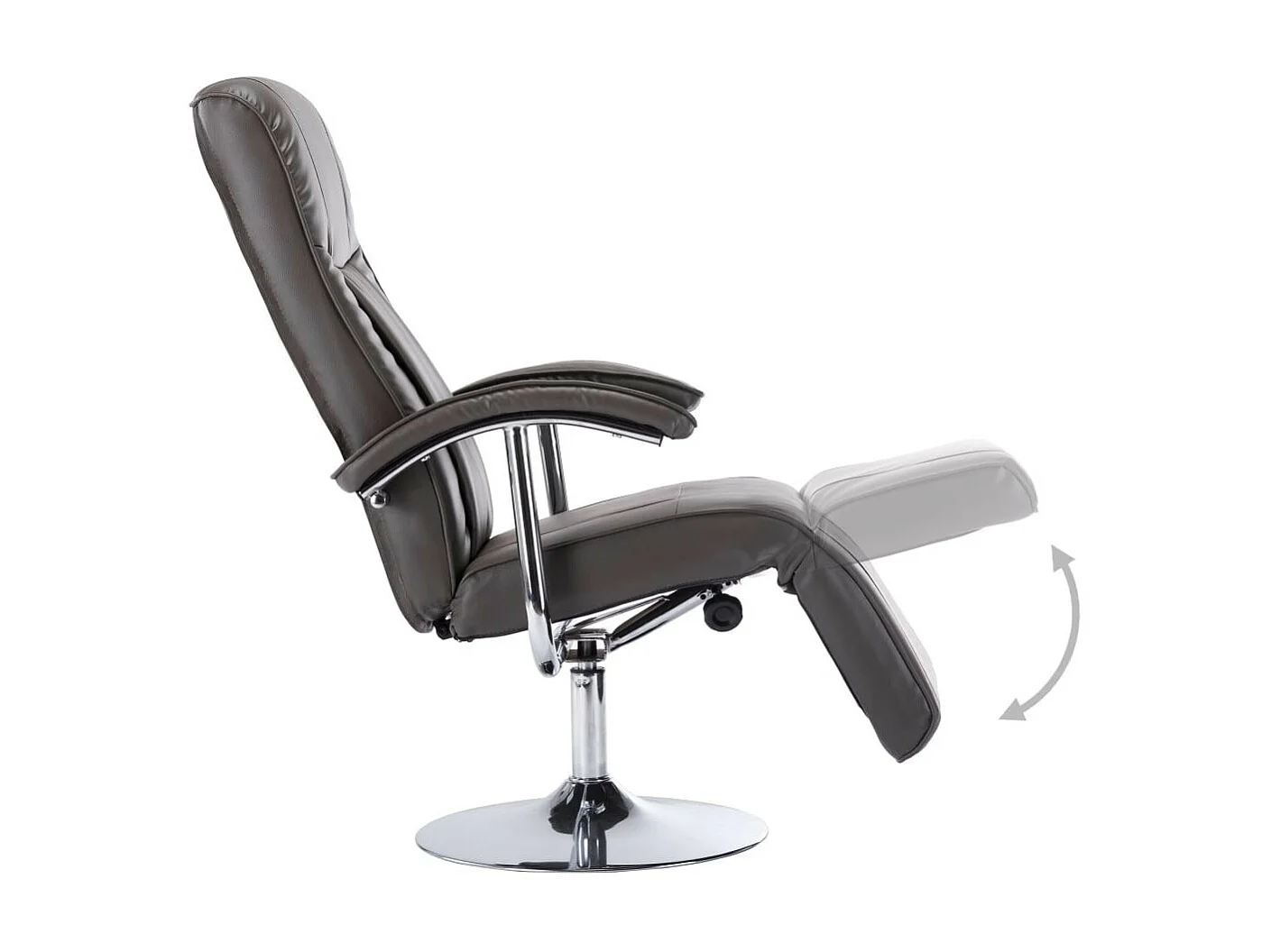 Fauteuil TV Gris Similicuir