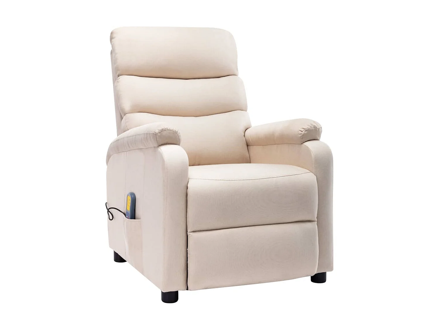 Fauteuil inclinable de massage Crème Tissu 6