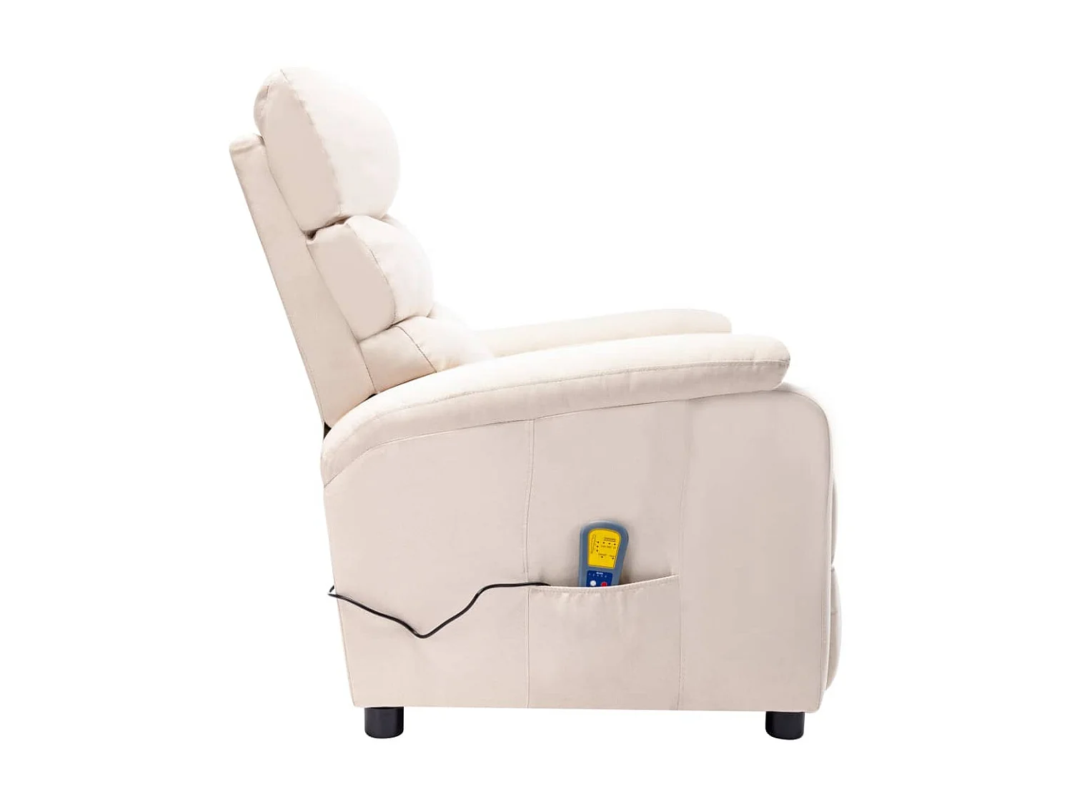 Fauteuil inclinable de massage Crème Tissu 6