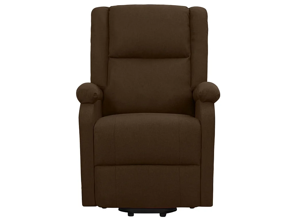 Fauteuil de massage inclinable Marron foncé Tissu 15