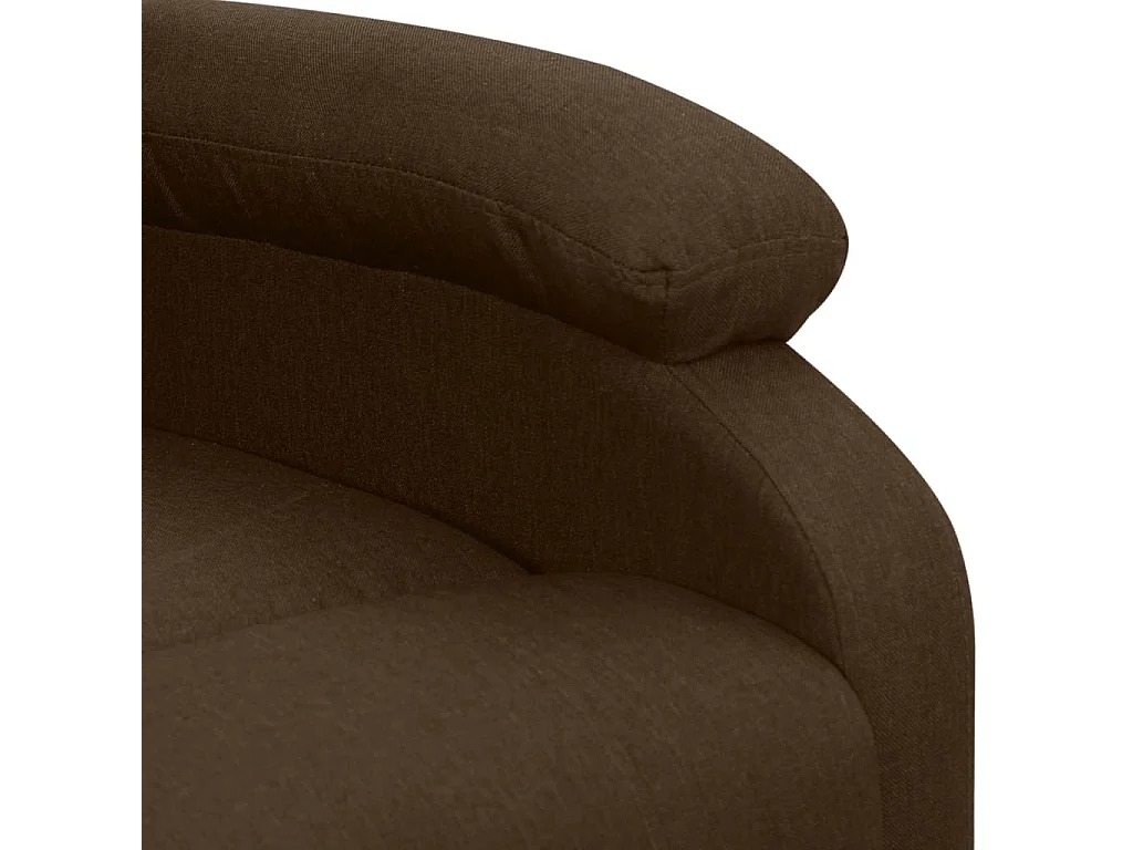Fauteuil de massage inclinable Marron foncé Tissu 15