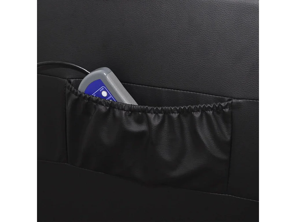 Fauteuil de massage Noir Similicuir 8