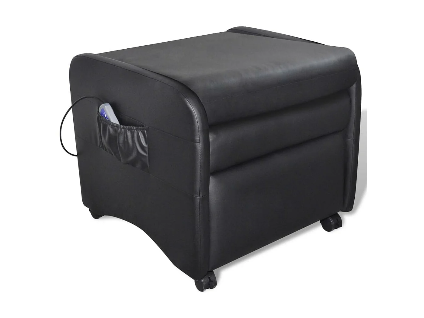Fauteuil de massage Noir Similicuir 8