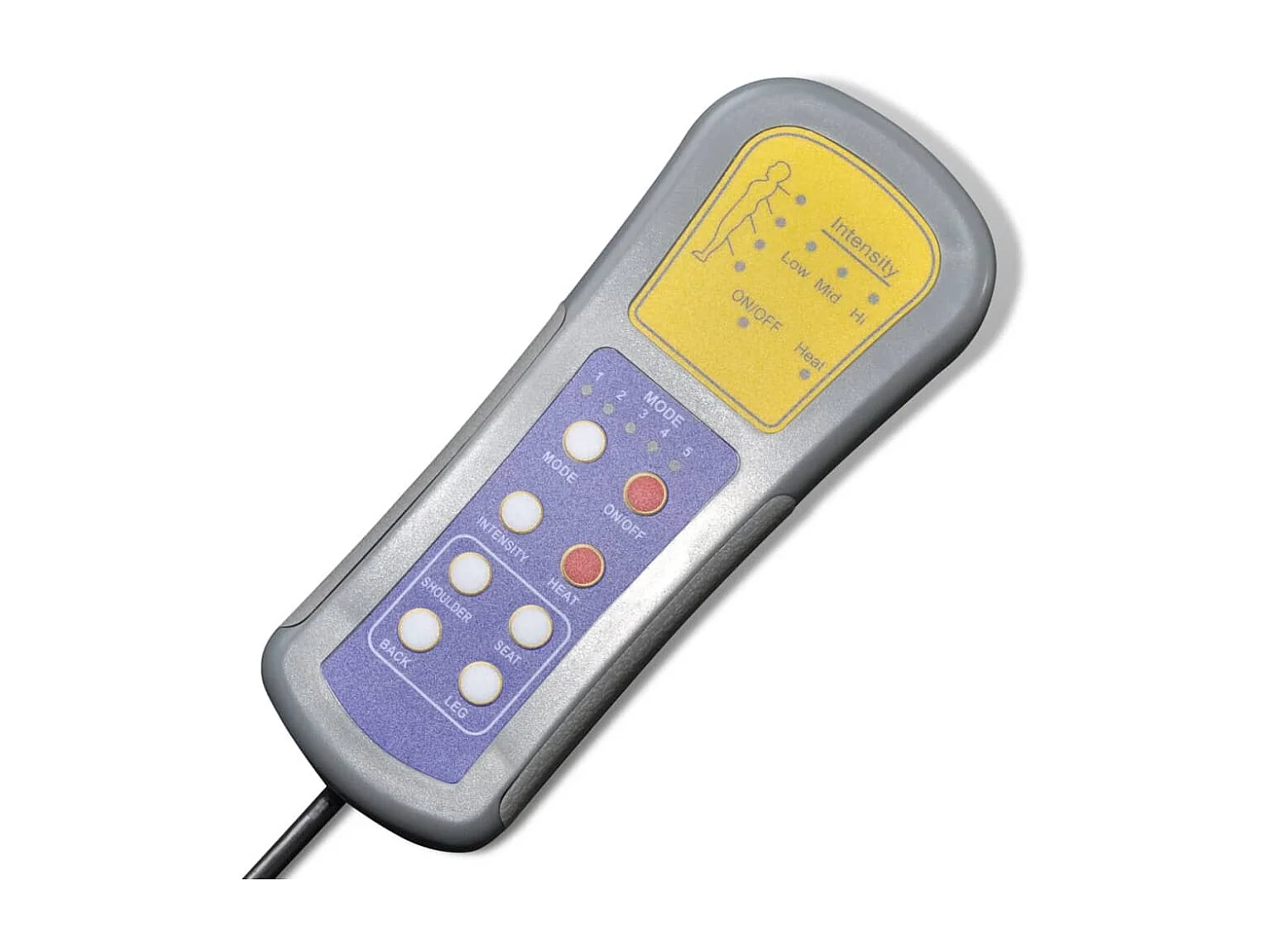 Fauteuil de massage Noir Similicuir 8