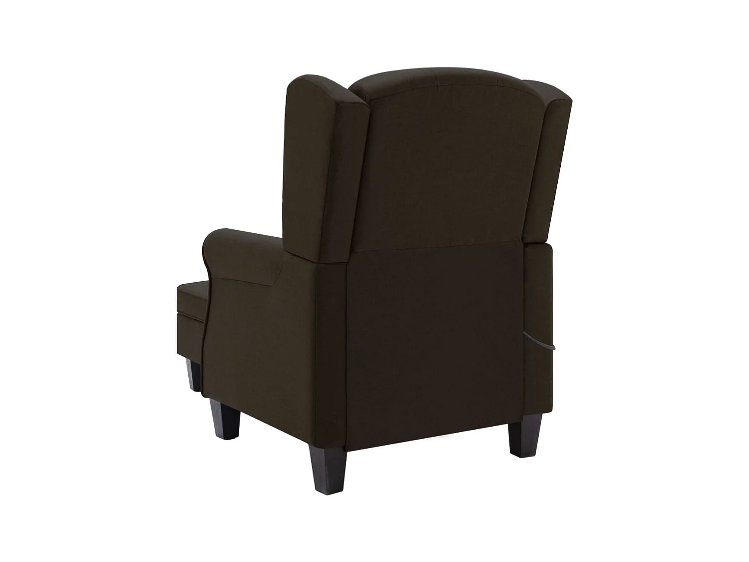 Fauteuil de massage avec repose-pied Marron foncé Tissu
