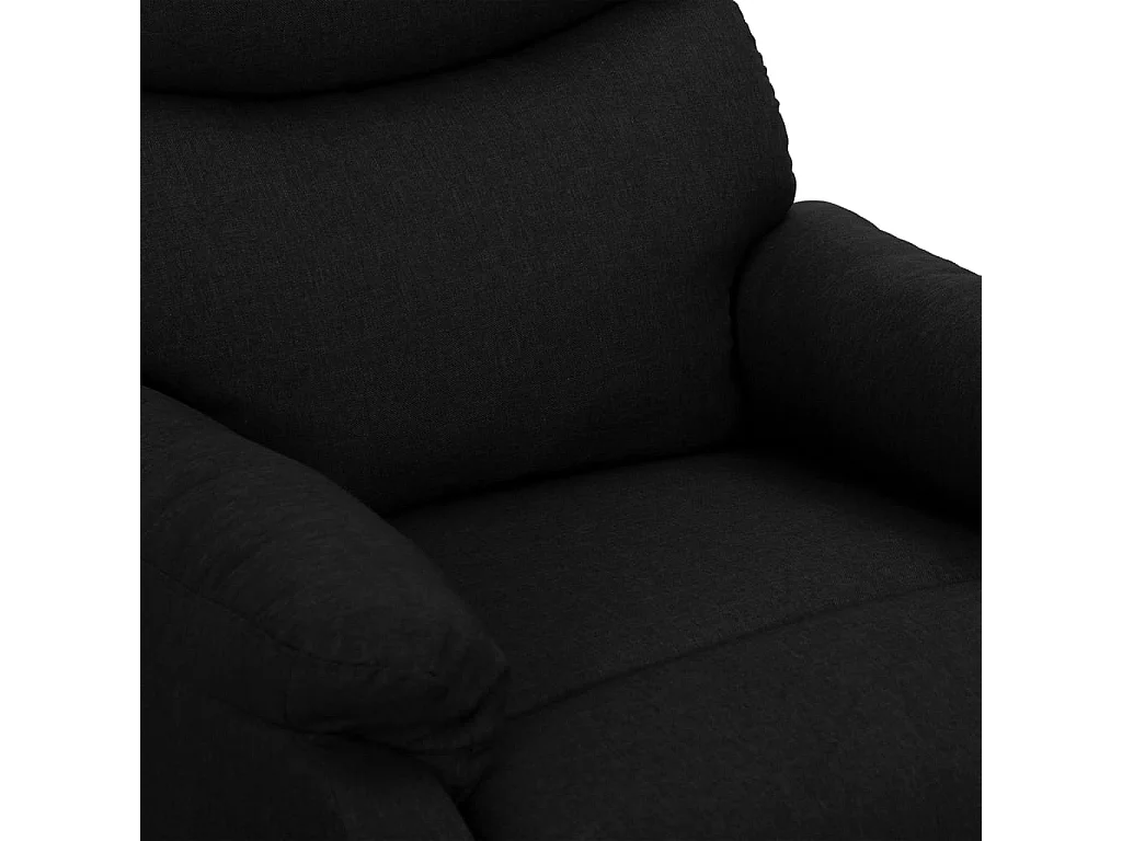 Fauteuil de massage inclinable Noir Tissu