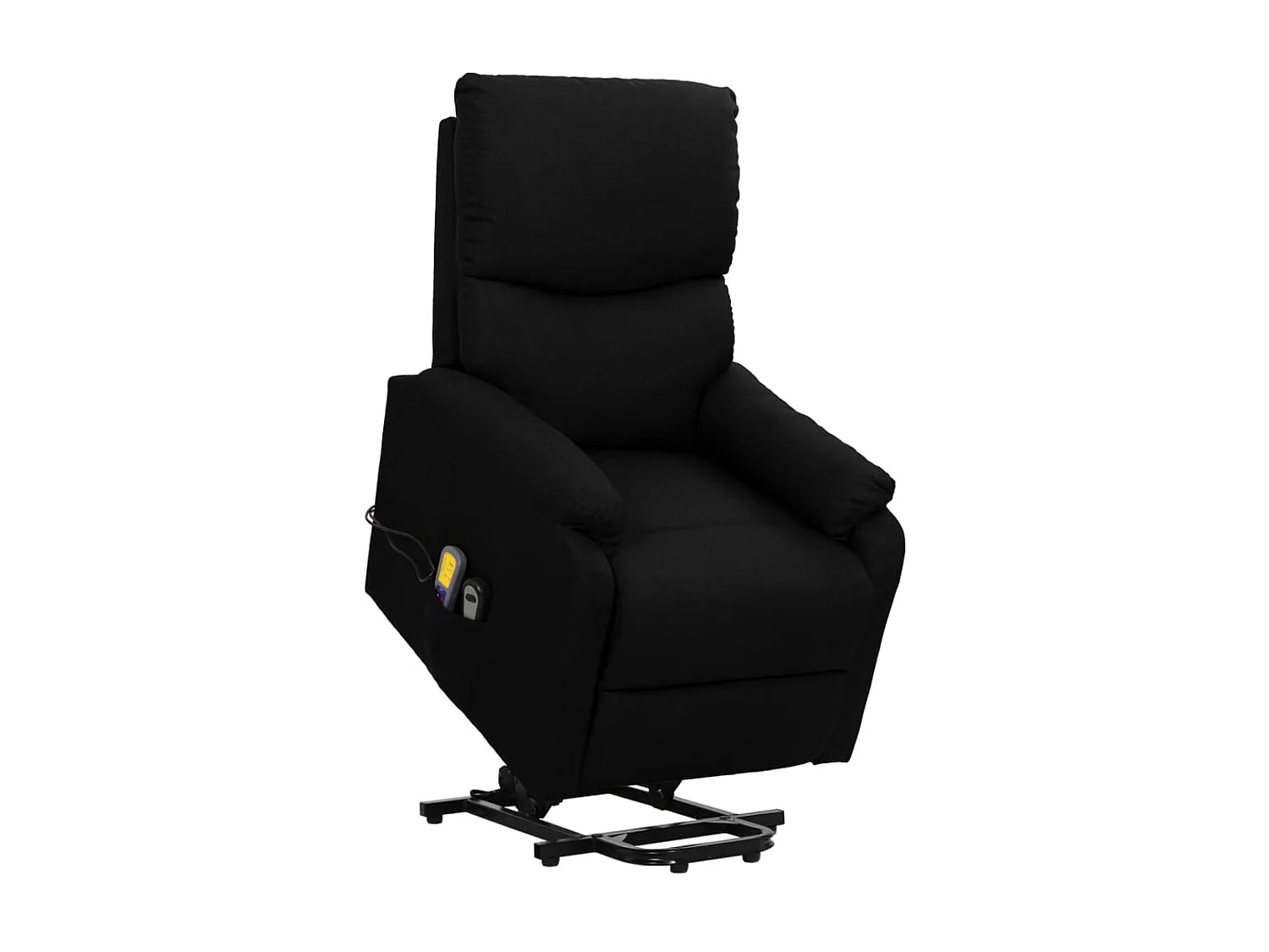 Fauteuil de massage inclinable Noir Tissu