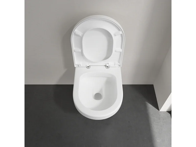 WC suspendu sans bride VILLEROY ET BOCH Architectura + abattant + Bâti-support Villeroy & Boch ViConnect + Plaque de commande