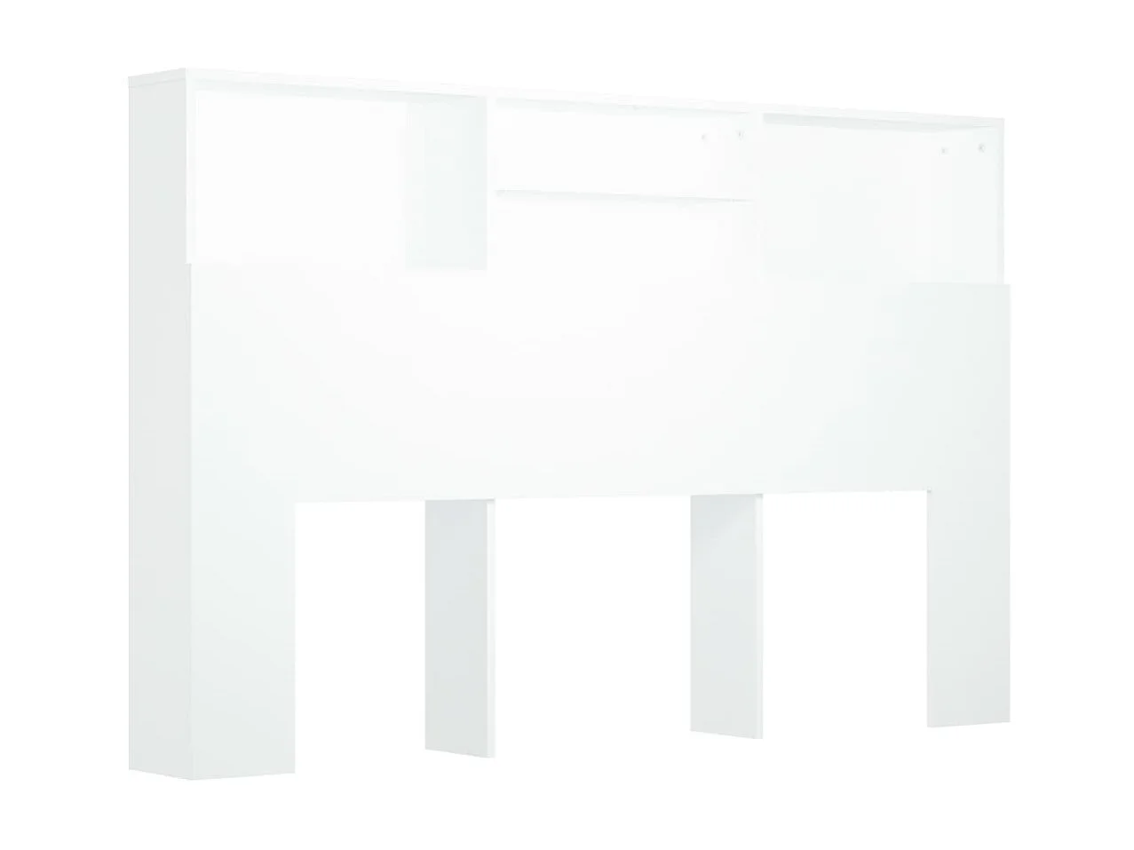 Armoire de tête de lit Blanc 160x19x103,5