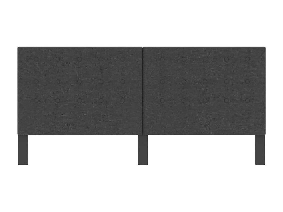 Tête de lit touffetée Gris foncé Tissu 200x200