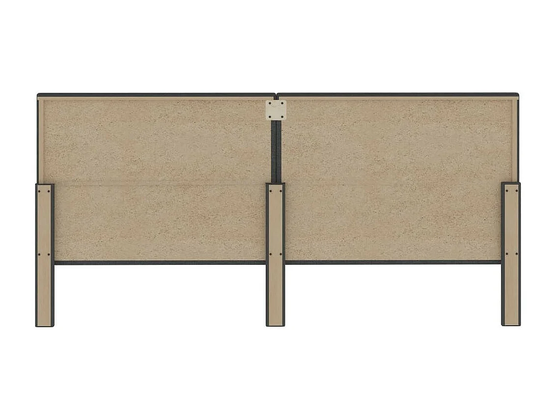 Tête de lit touffetée Gris foncé Tissu 200x200