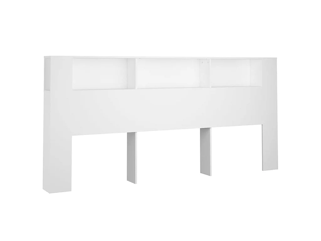 Armoire de tête de lit Blanc 220x18,5x104,5