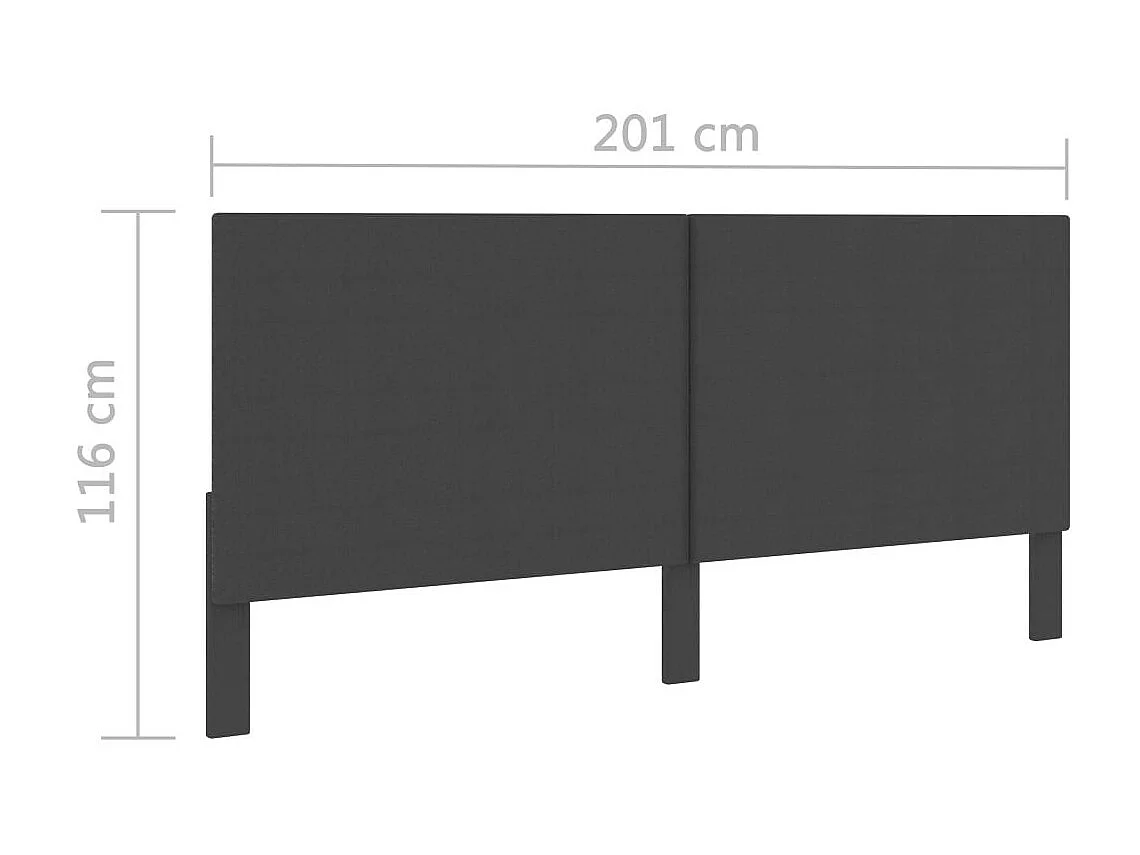 Tête de lit Gris foncé Tissu 200x200