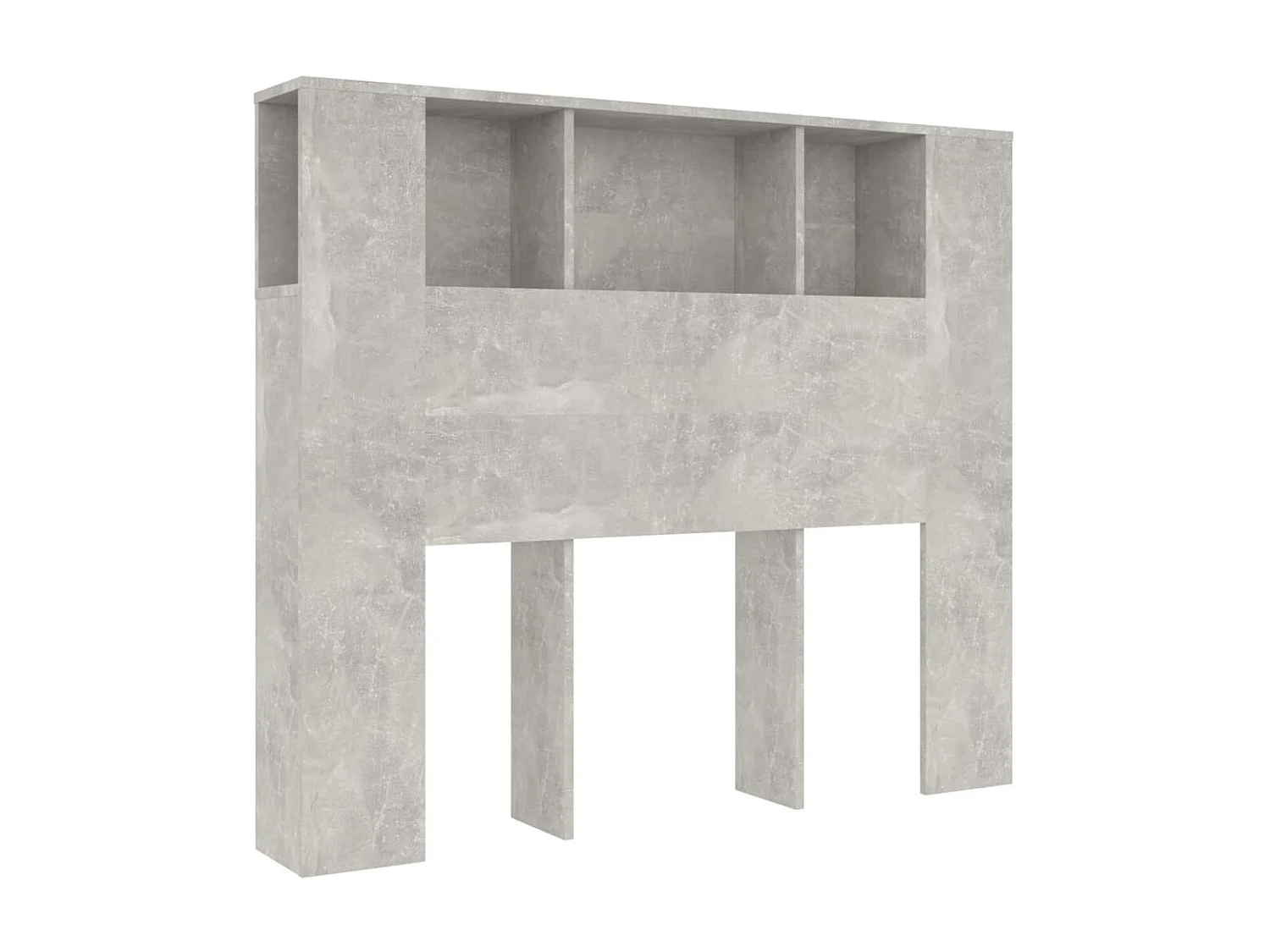 Armoire de tête de lit Gris béton 120x18,5x104,5