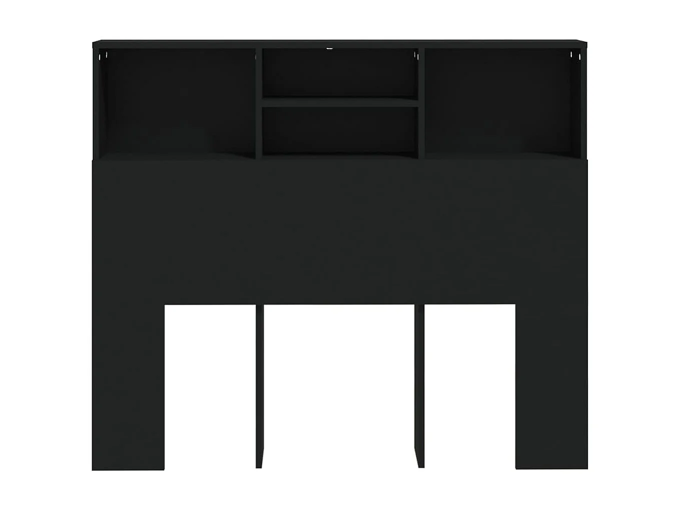 Armoire de tête de lit Noir 120x19x103,5 Koza