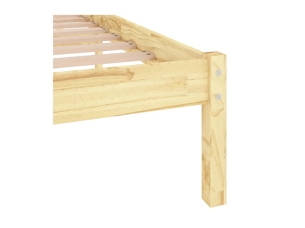 Cadre de lit Bois de pin massif 180x200 Natura