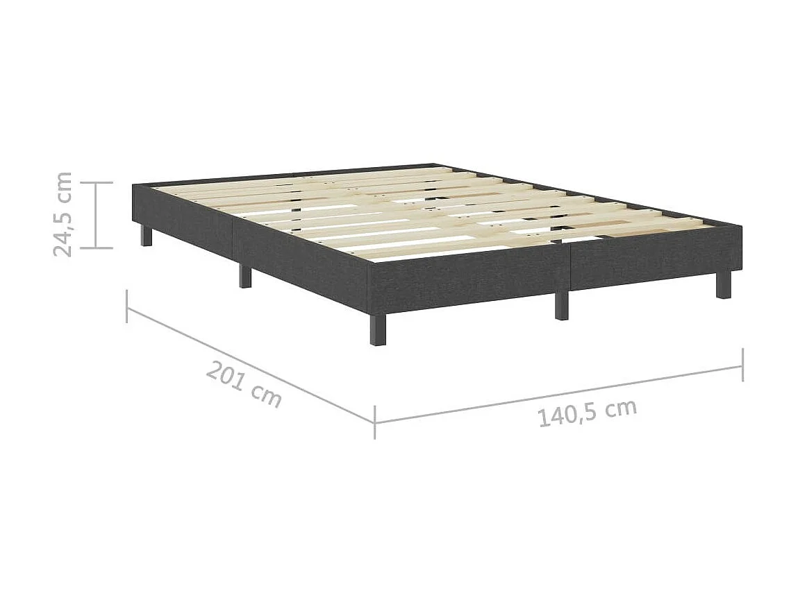 Cadre de lit Gris Tissu 140x200 5