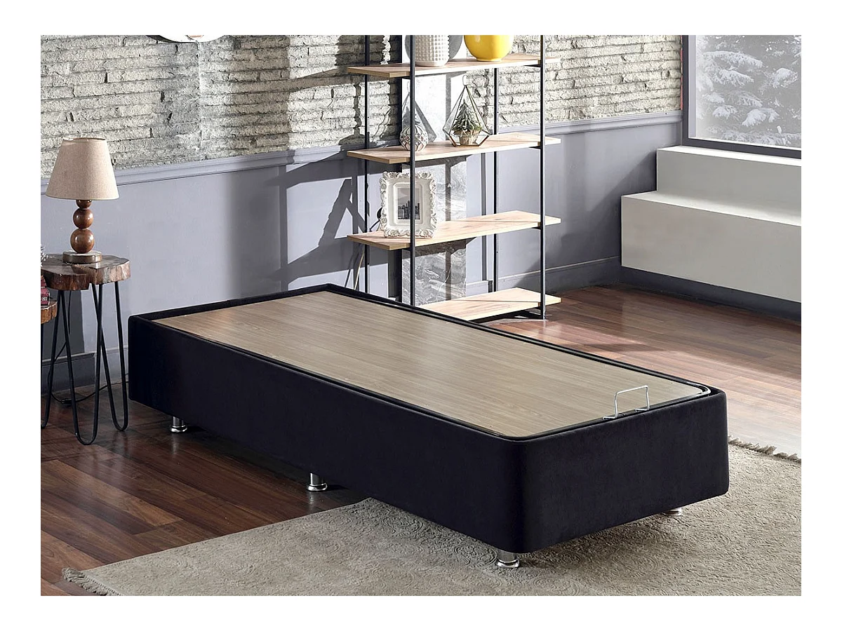 Cadre de lit avec coffre de rangement Rika - 6 tailles-Couchage 90x190 cm