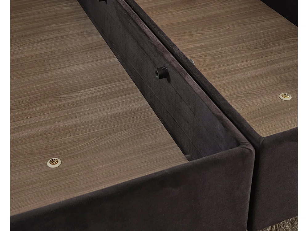 Cadre de lit avec coffre de rangement Rika - 6 tailles-Couchage 90x190 cm