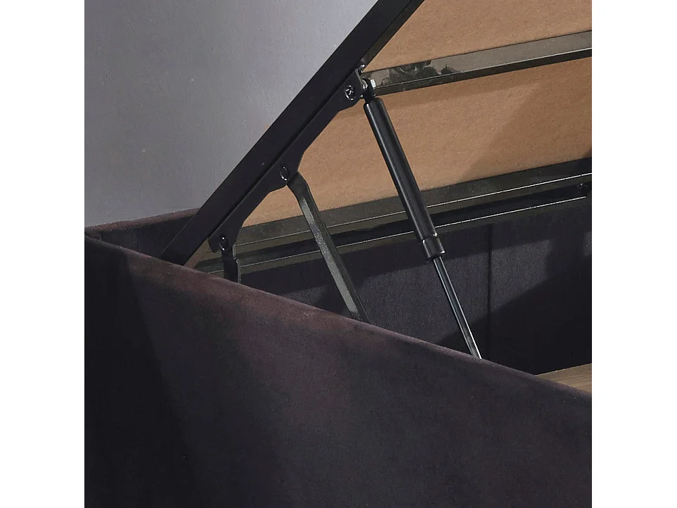 Cadre de lit avec coffre de rangement Rika - 6 tailles-Couchage 90x190 cm