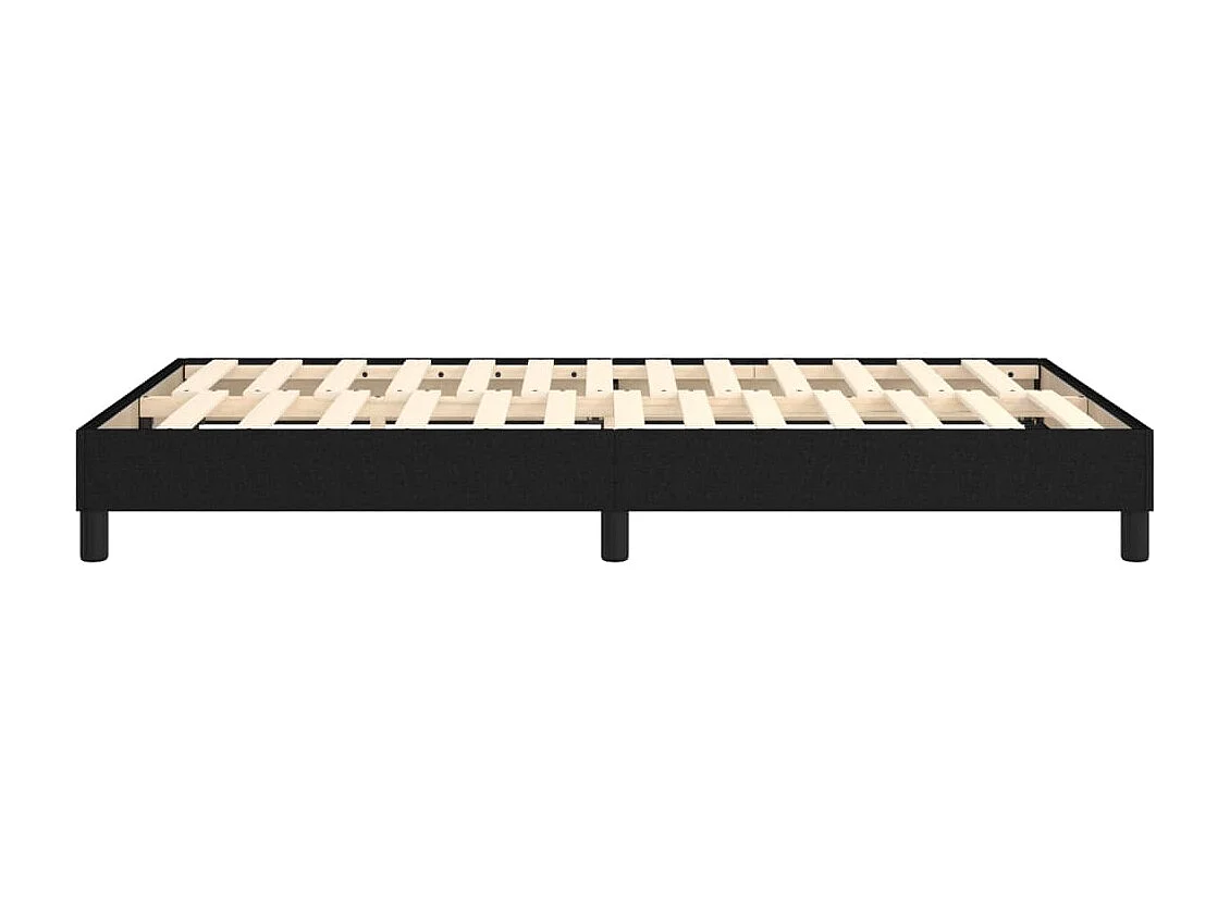 Sommier à ressorts de lit Noir 120x200 Tissu