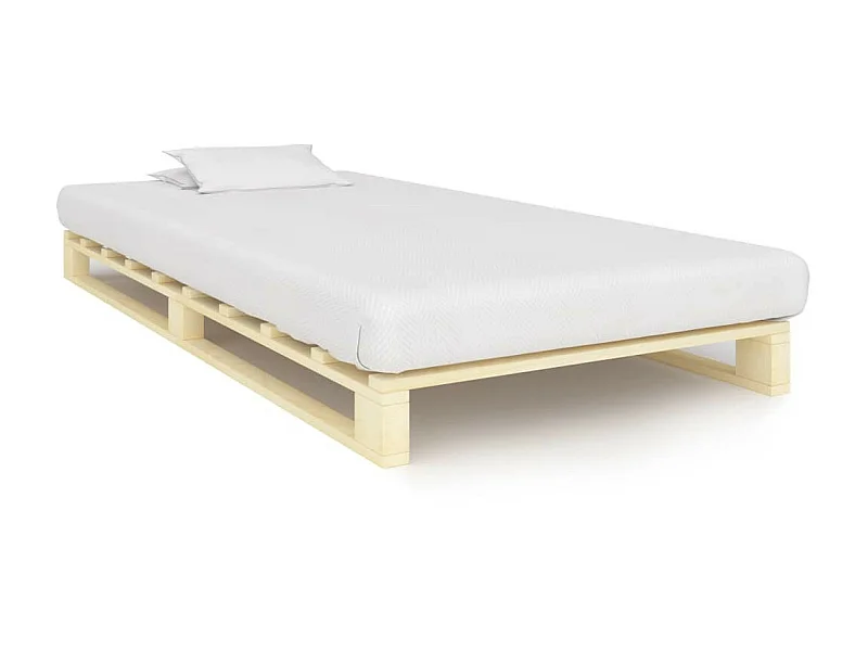 Cadre de lit de palette Bois de pin massif 90x200
