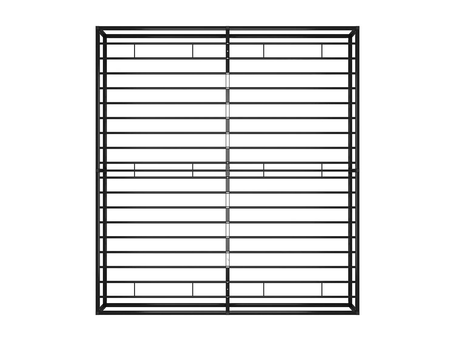 Cadre de lit en métal noir Kouza-140x200