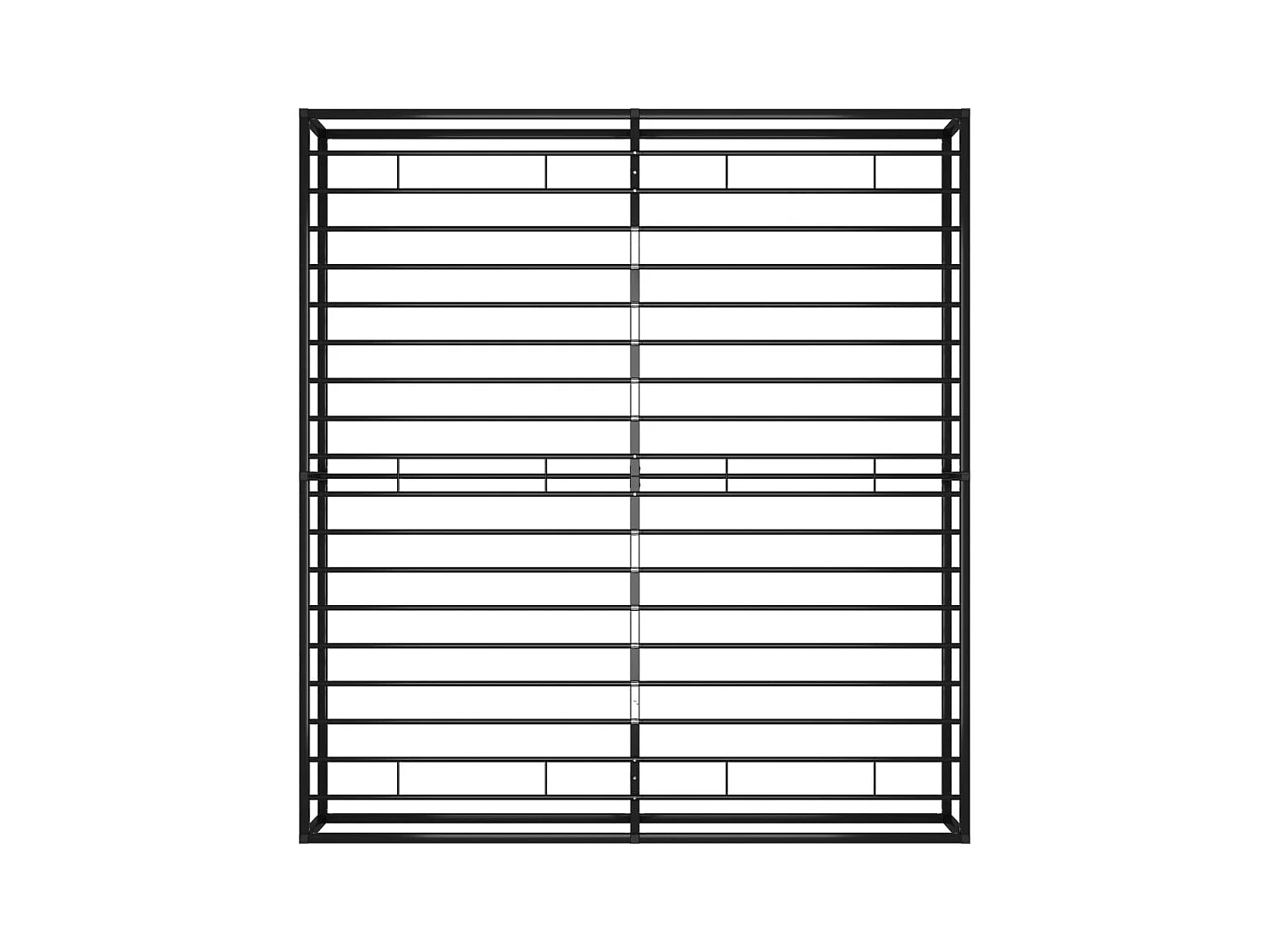 Estructura de cama de metal negra 140x200 cm-Ropa de cama 100x200 cm