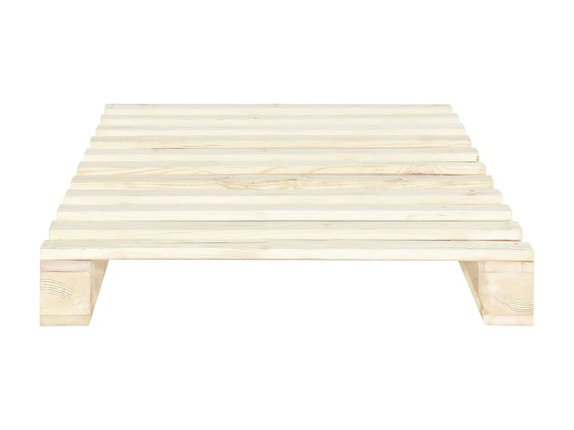 Cadre de lit de palette Bois de pin massif 100x200 2