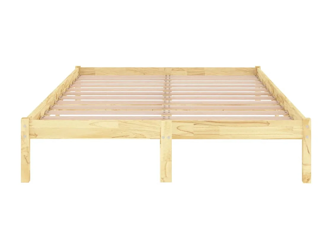 Cadre de lit Bois massif 135x190 Double 3