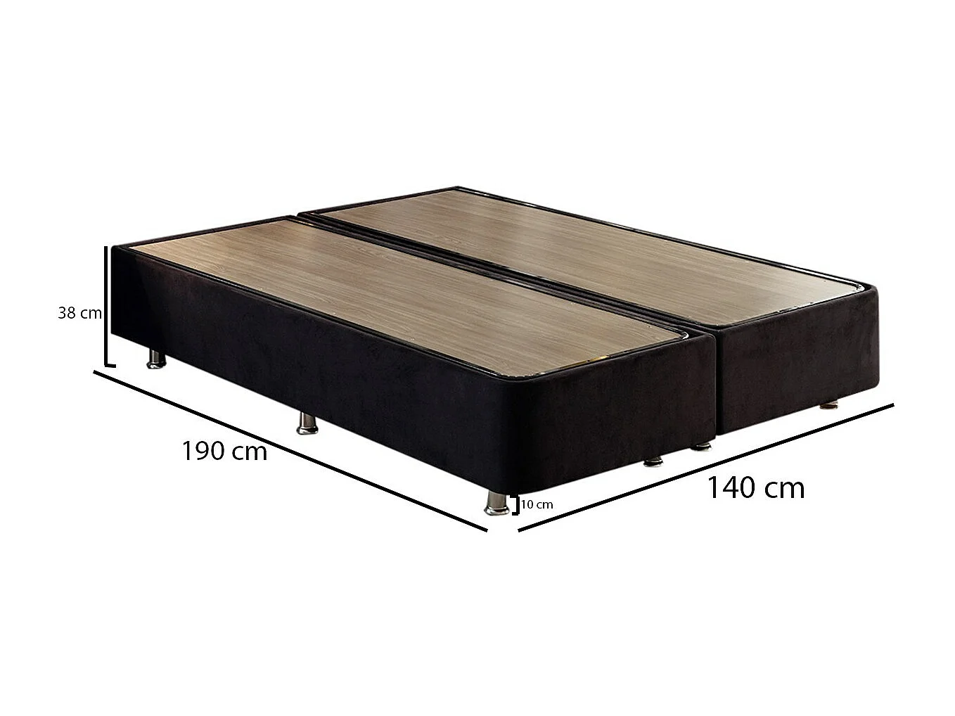 Cadre de lit avec coffre de rangement Rika - 6 tailles-Couchage 140x190 cm