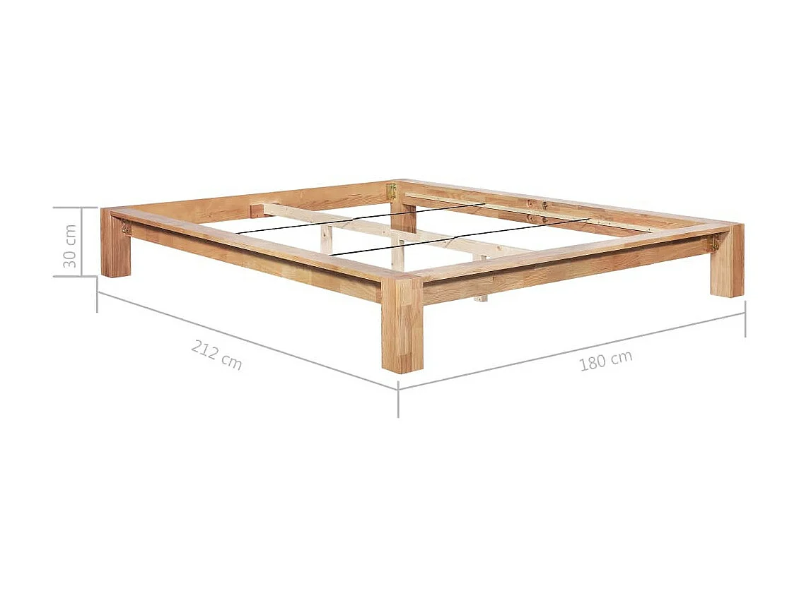 Bedframe massief eikenhout 160x200 cm