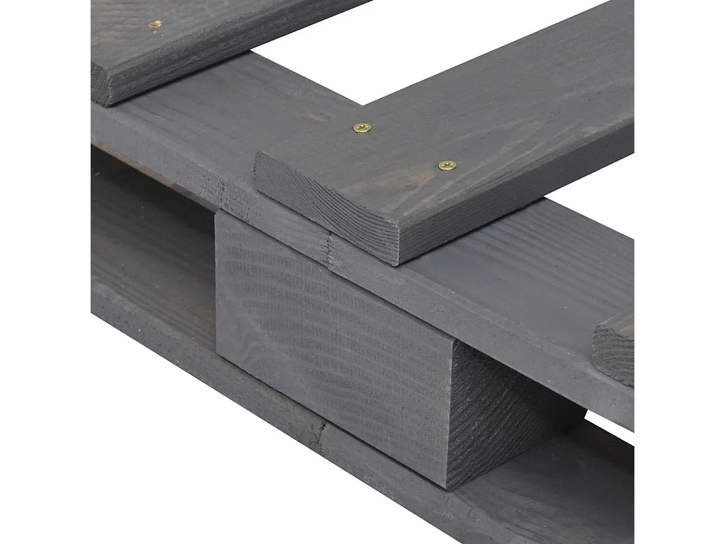 Cadre de lit de palette Gris Bois de pin massif 200x200