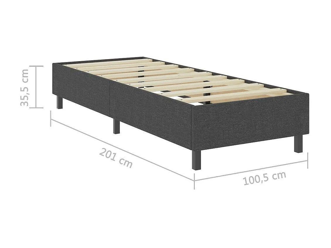 Cadre de lit Gris Tissu 100x200