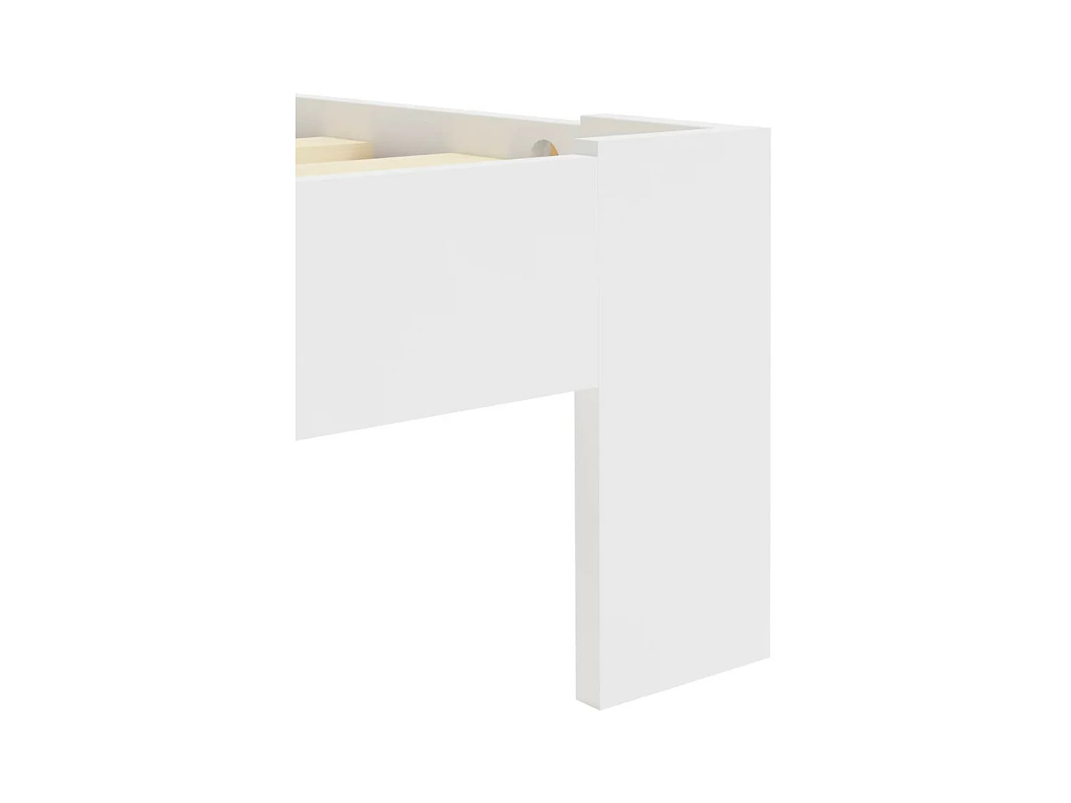 Estructura de cama de madera maciza de pino blanco 160x200 cm