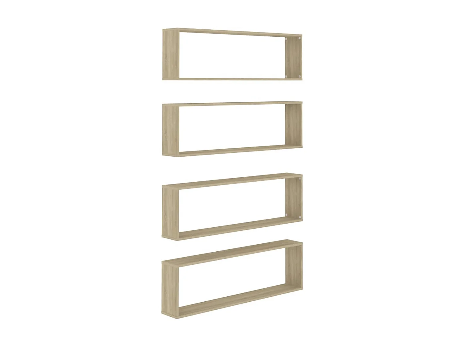 Étagères cube murales 4 pcs Chêne Sonoma 100x15x30