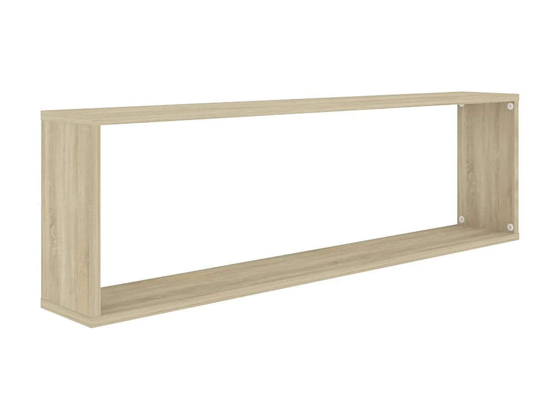 Étagères cube murales 4 pcs Chêne Sonoma 100x15x30