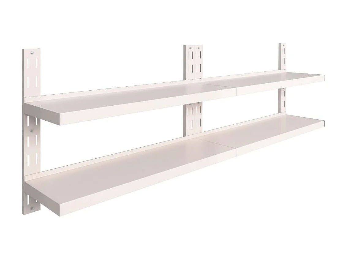 Étagères murales flottantes à 2 niveaux 2 pcs Inox 240x30