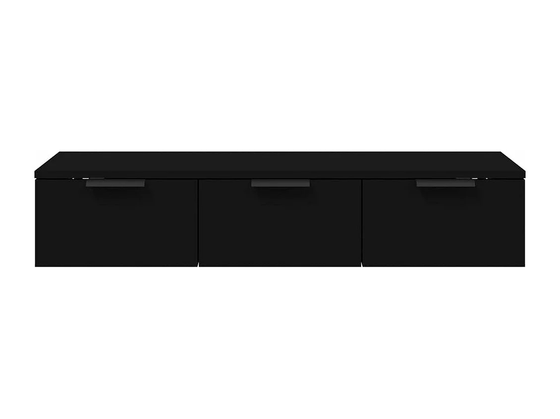 Armoire murale noir 102x30x20 bois d'ingénierie