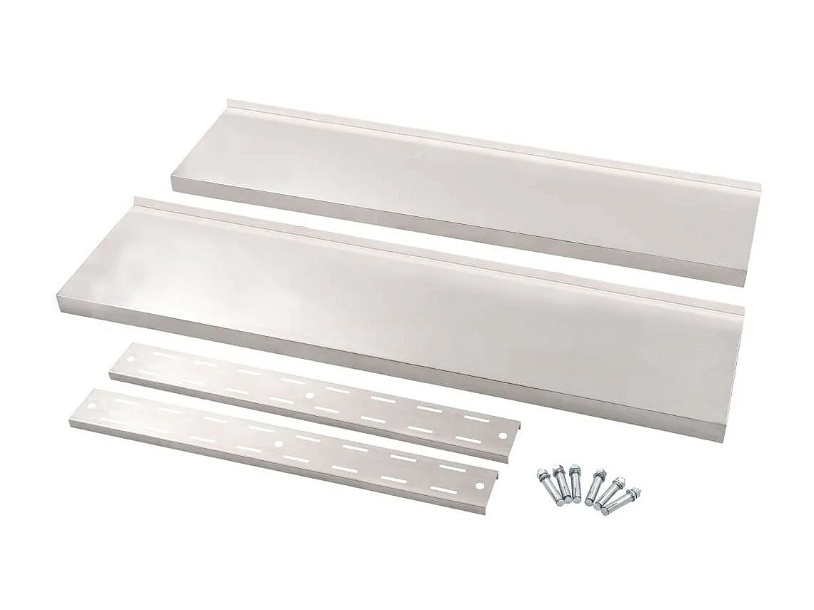 Étagère murale à 2 niveaux Acier inoxydable 120x30