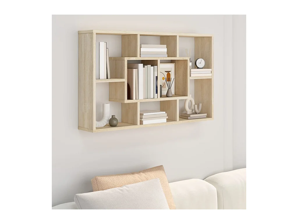 Étagère murale Chêne Sonoma 85x16x52,5 Bois d'ingénierie