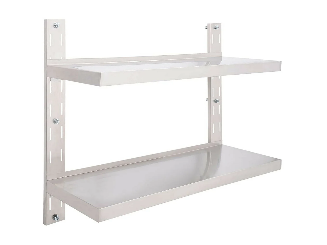 Étagère murale à 2 niveaux Acier inoxydable 100x30